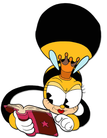 Just A Bee Reading A Spell Book - Rumor Honeybottoms Phase 2 Png (437x502)