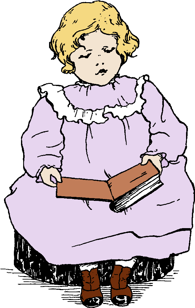 Stock Girl Reading Image - Sitting (777x1109)