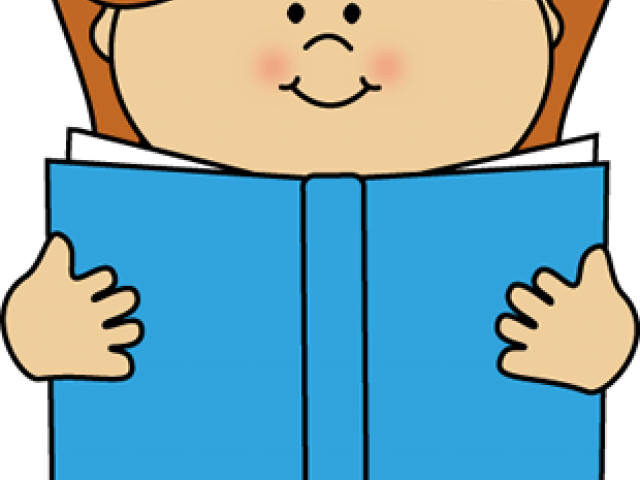 Girl Reading A Book Clipart - Reading Clipart For Boys (640x480)
