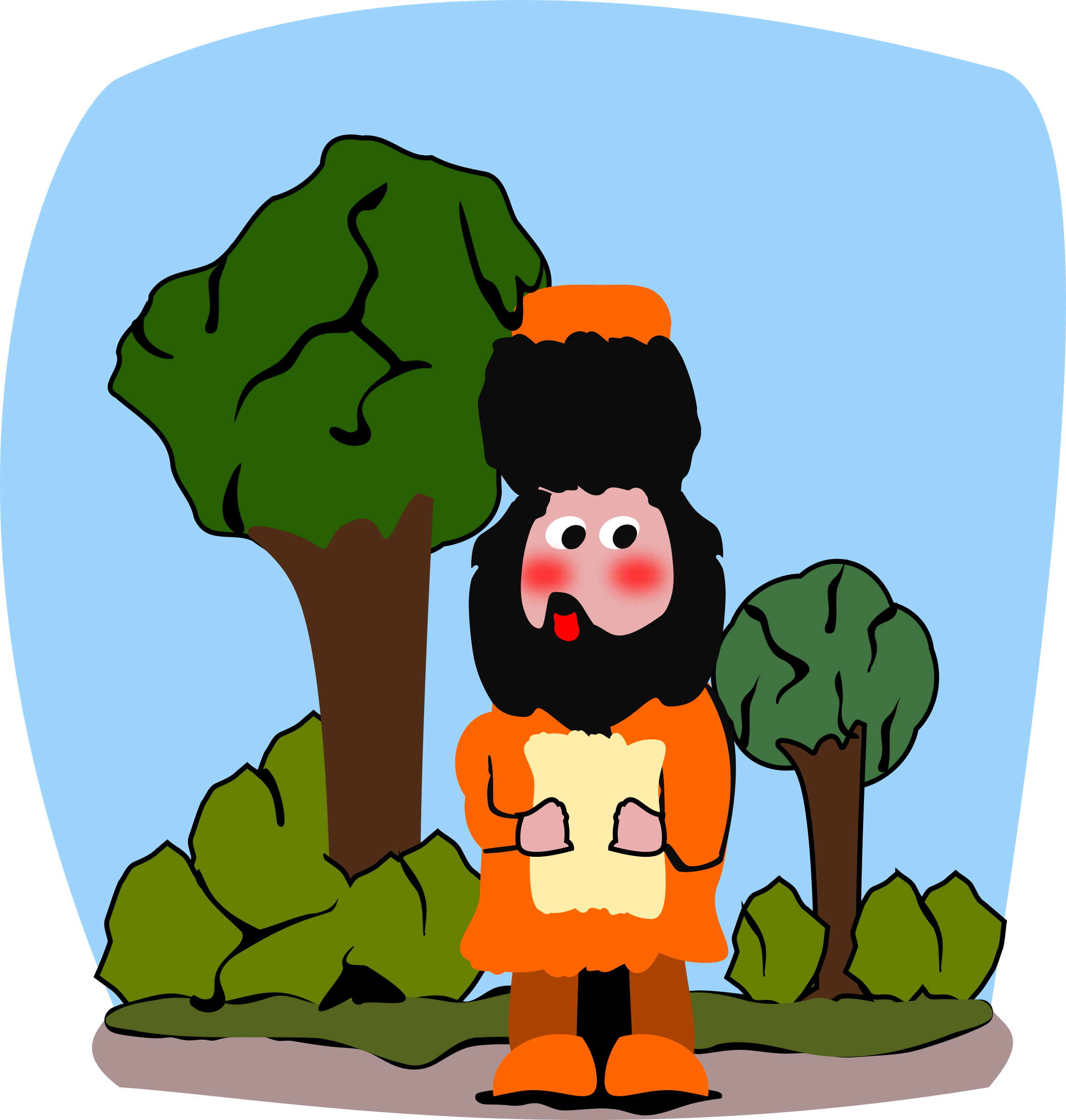 Man In The Park - Illustration (2285x2400)