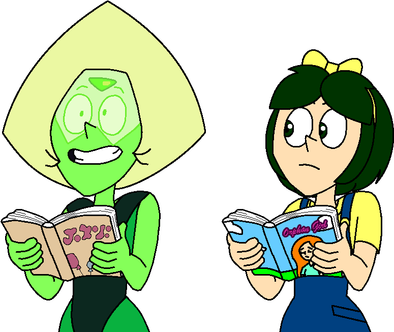 Peridot And Breena Are Reading Books By Magic Kristina - Book (830x669)