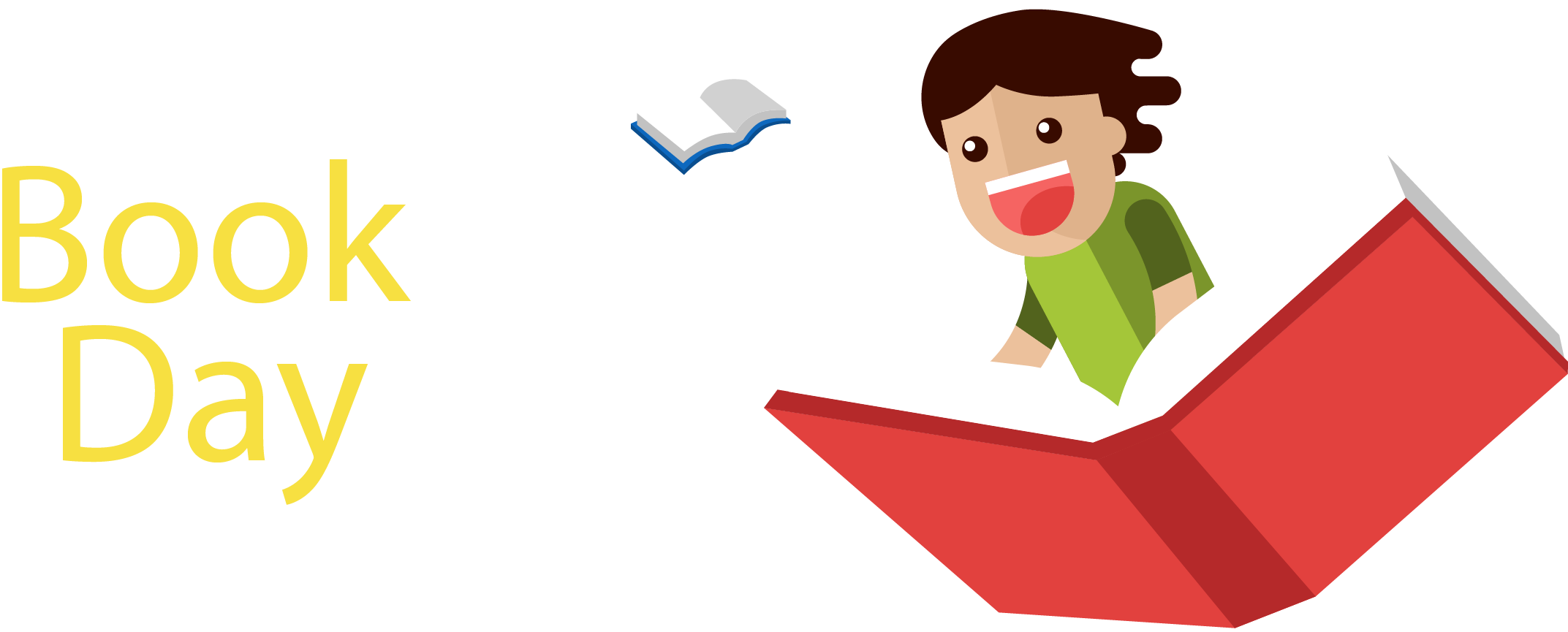 Book Clip Art - Books Flying Png (2163x864)