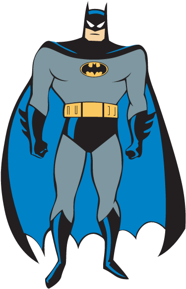 Batman Joker Logo Clip Art - Batman Cartoon With Cape - (626x626) Png  Clipart Download