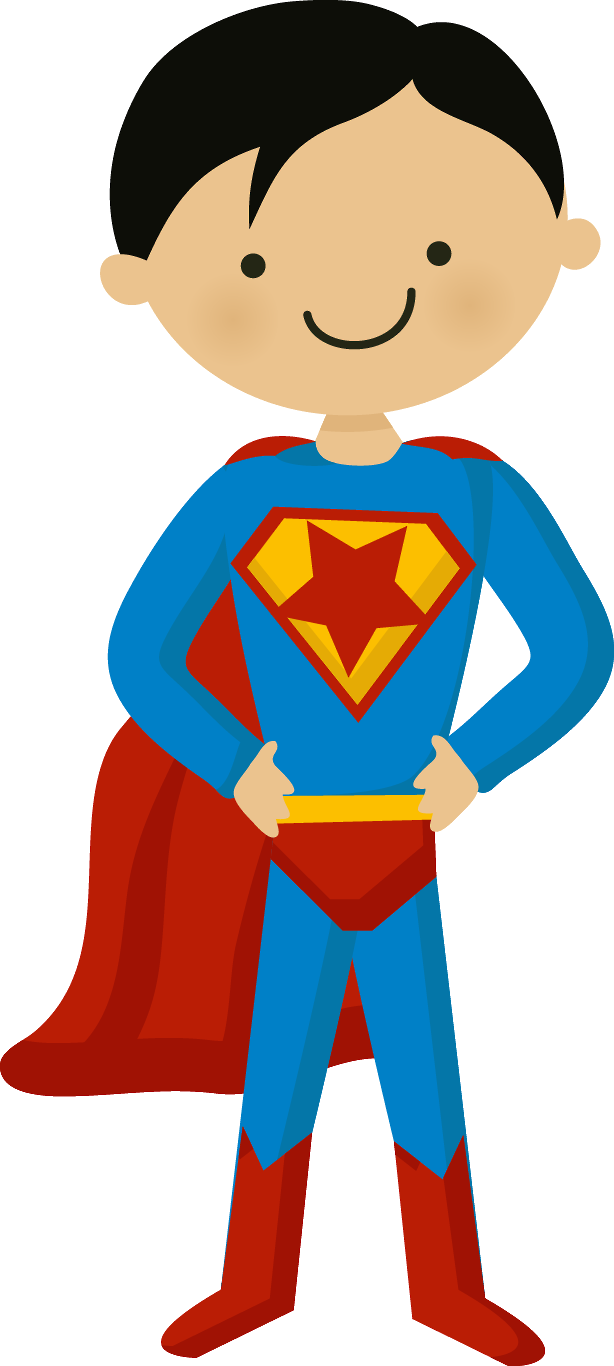 Superman Clipart Cartoon Character - Desenho De Pai Super Heroi (614x1366)