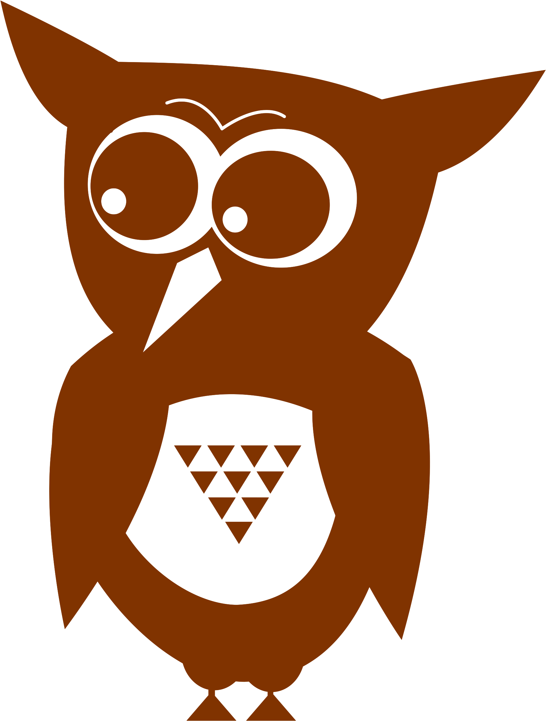 Owl One Color Flat - Icon (2400x2400)