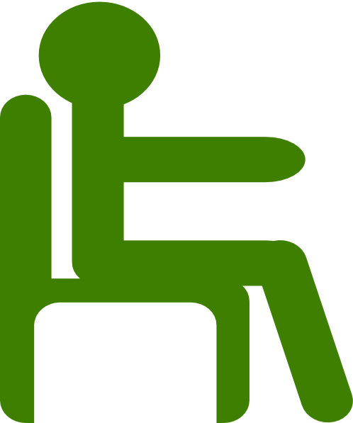 Green Man Sitting Clip Art At Clker - Sitting Man Clip Art (498x597)