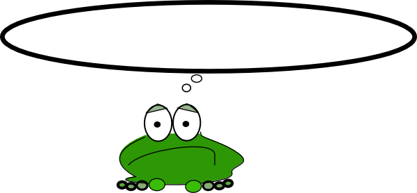 Blank Thinking Frog Big Clip Art - Thinking Blank (600x278)
