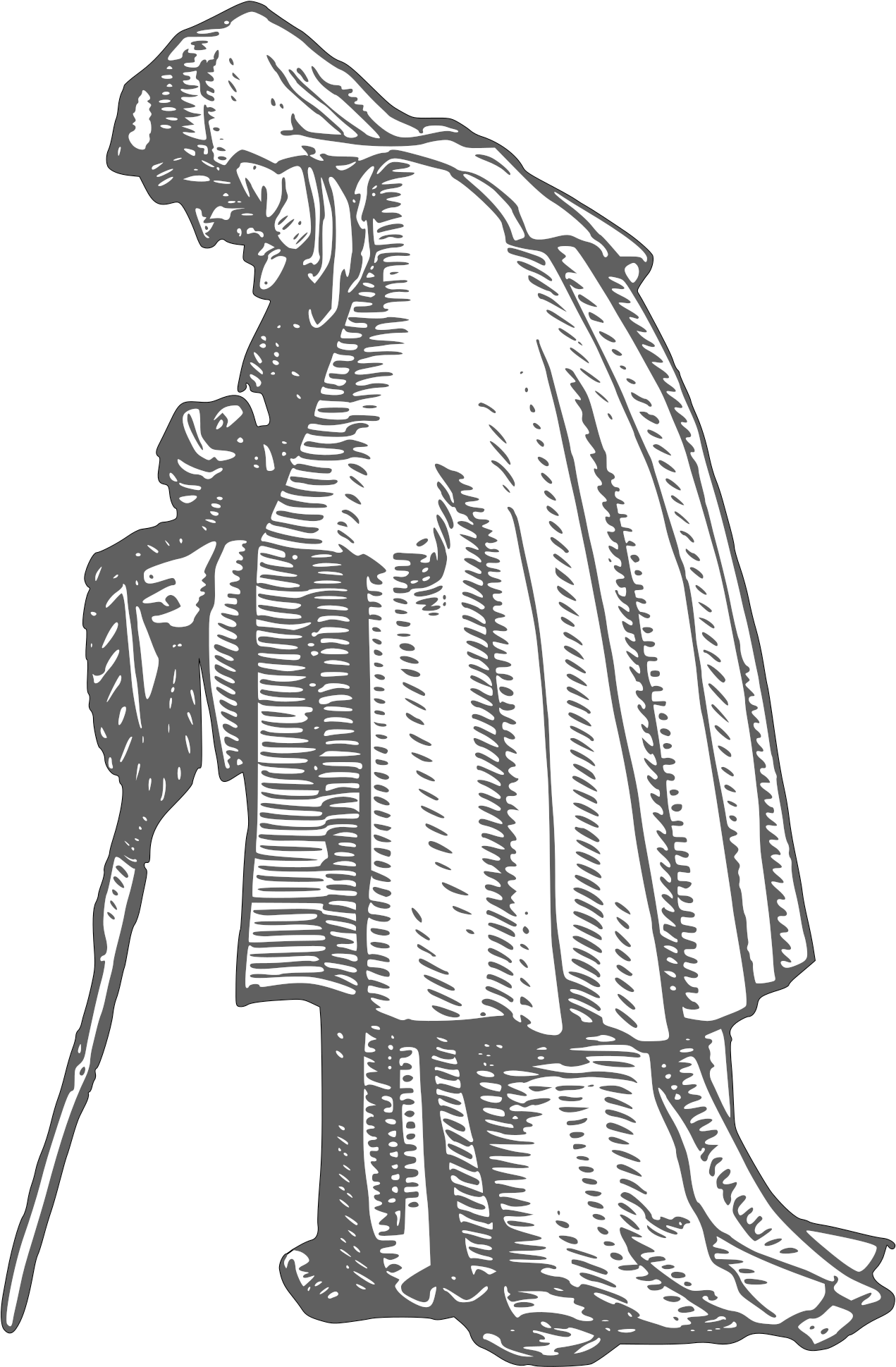 Big Image - Poor Old Woman Cartoon (1697x2400)