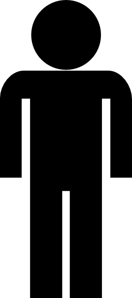 Black Man Symbol (264x595)
