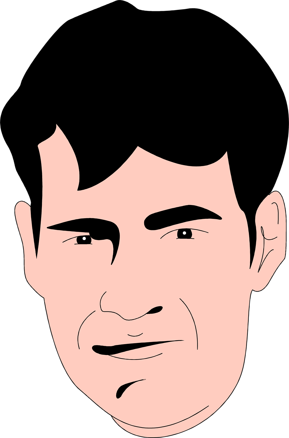 Men Clipart Man Face - Man's Face Clipart (958x1451)