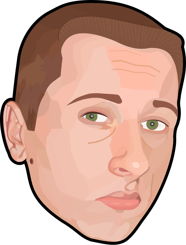 Portrait Clipart Man Head - Mans Face Clip Art (569x750)