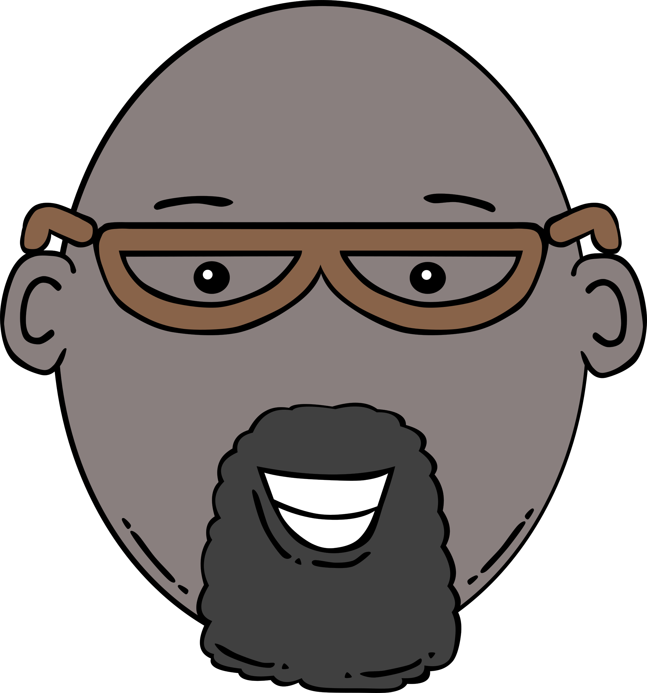 Get Notified Of Exclusive Freebies - Cartoon Face With Glasses (2238x2400)