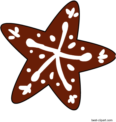 Gingerbread Star Clip Art Free - Gingerbread (450x450)