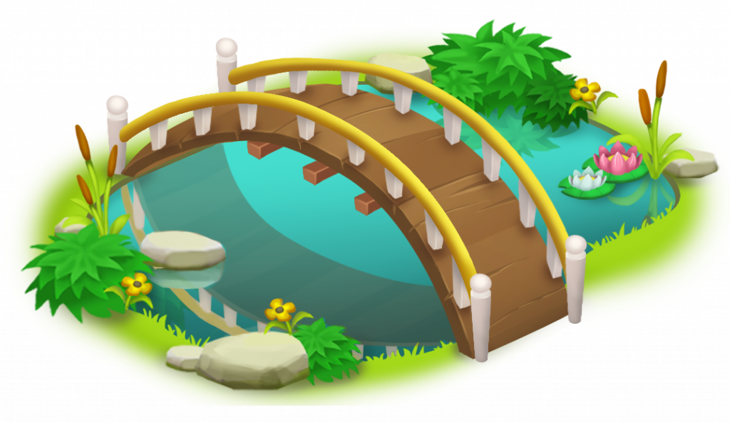 Simple Bridge Clipart Bridge And Pond Png Clip Art - Bridge Cliparts (1024x593)