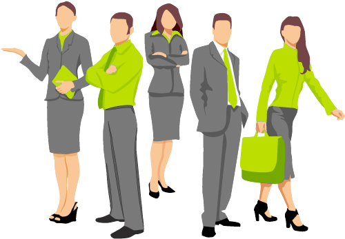 Business People High Quality Clipart - Group Working Together Png (504x354)