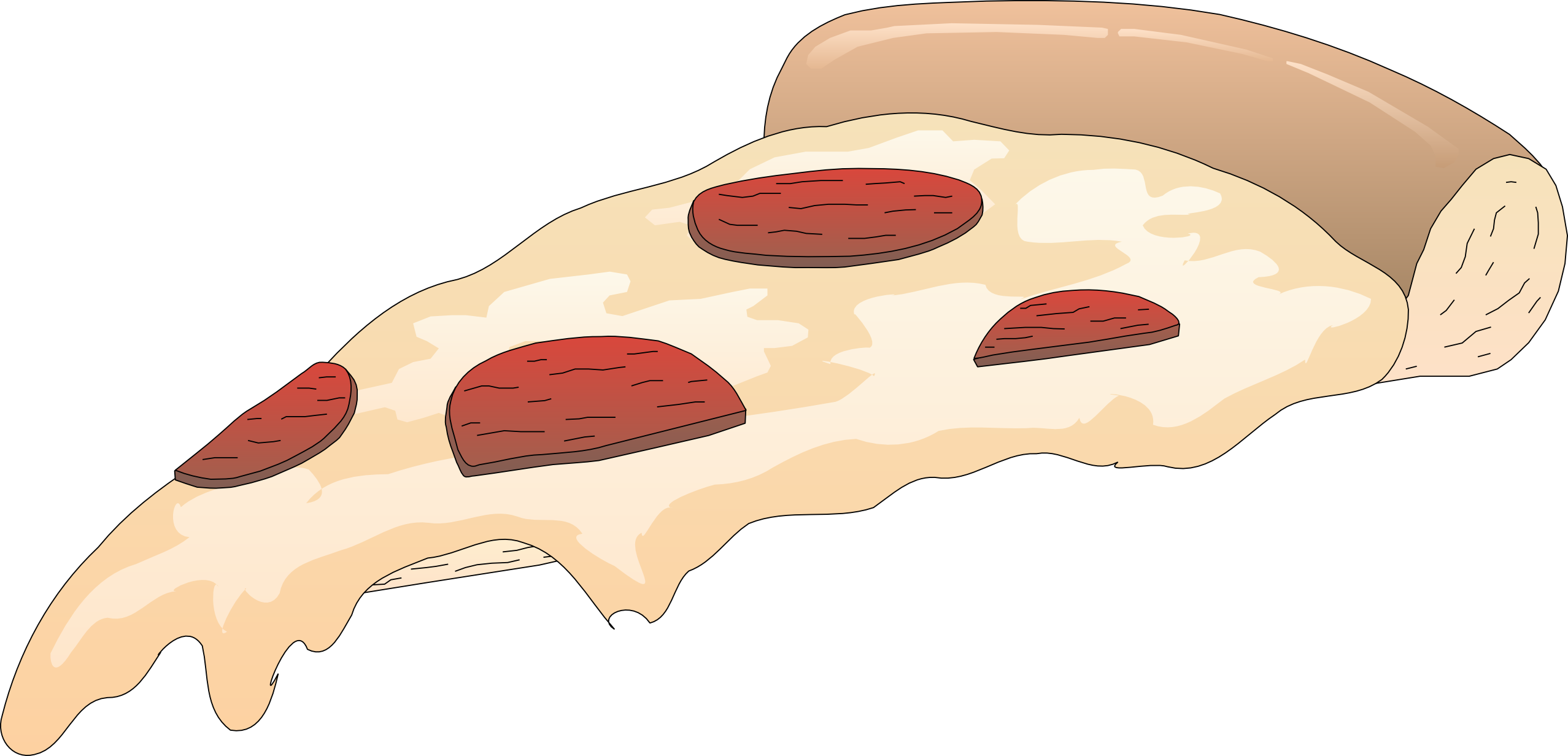 Pizza Vector Png - Transparent Background Pizza Clipart Png (2555x1232)