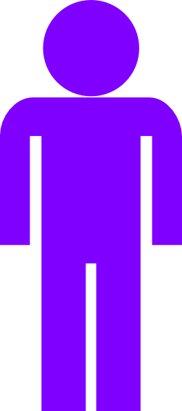 Purple Man Symbol Clip Art At Clker - Purple Person Symbol (264x595)