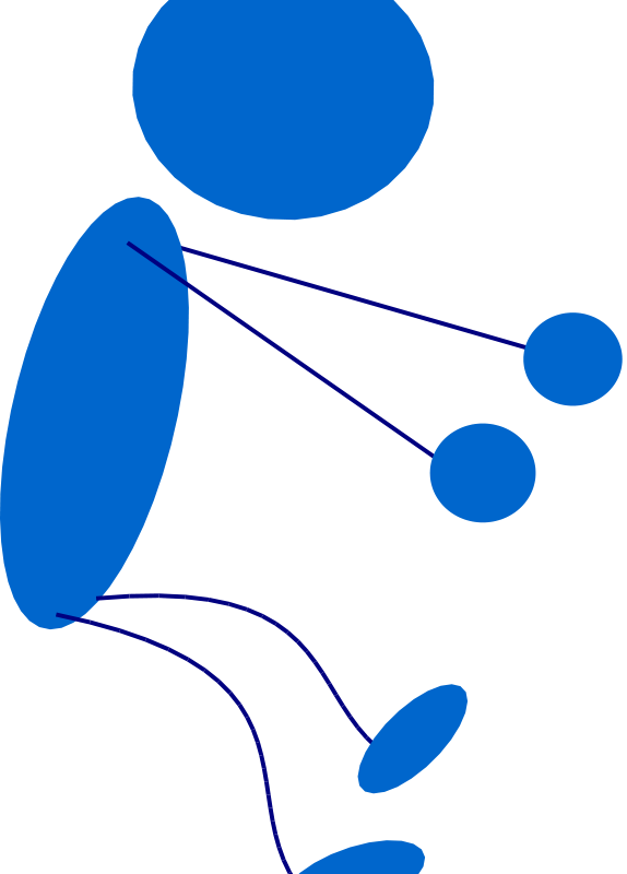 Free Blueman 212 - Stick Man Sitting (574x800)