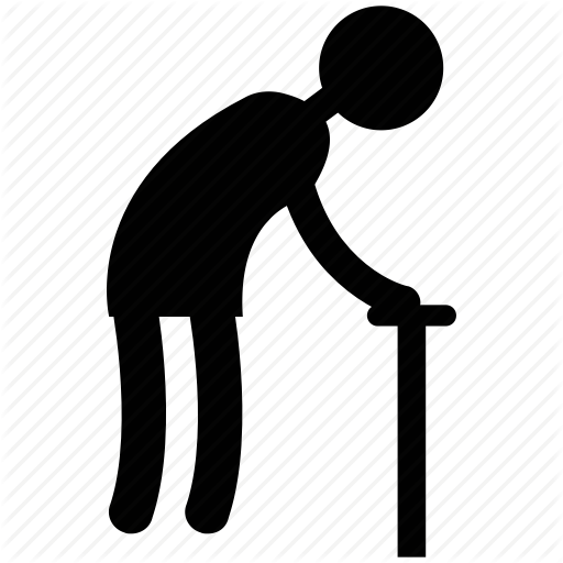 Grandfather, Grandpa, Old Man, Old Person, Silhouette - Oldm Silhouette (512x512)