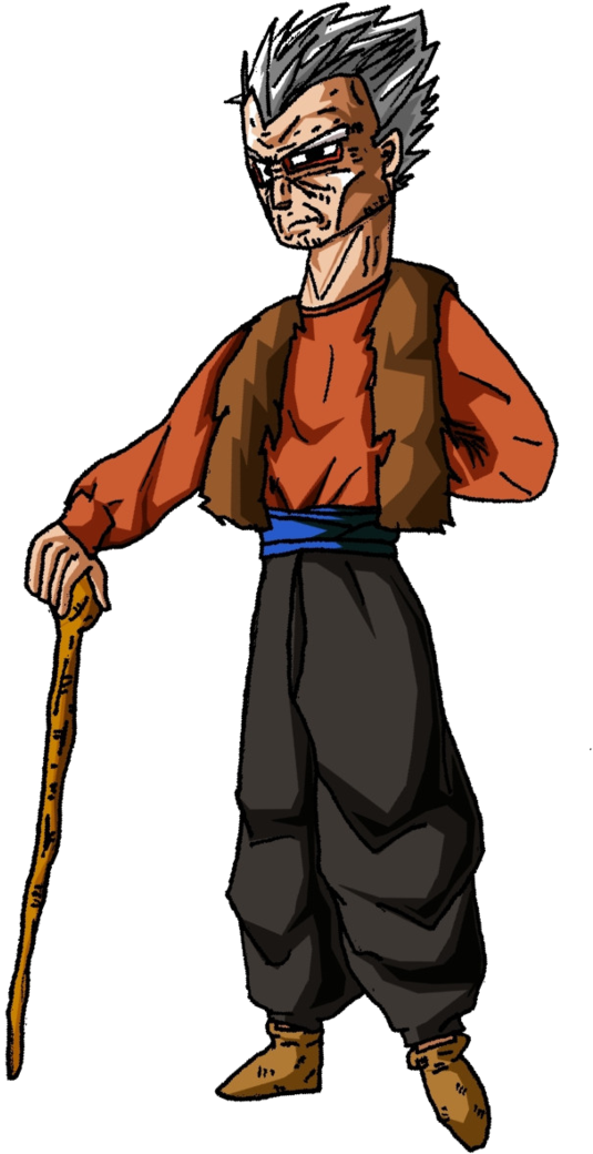 Old Man Vegeta By Kibasennin - Vegeta As An Old Man (600x1064)