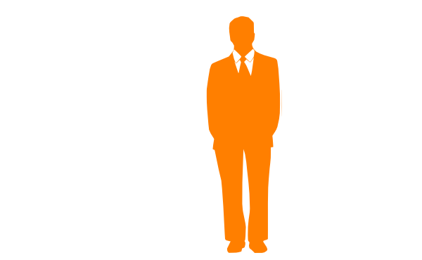 Man In Orange Clip Art At Clker - Silhouette (600x370)