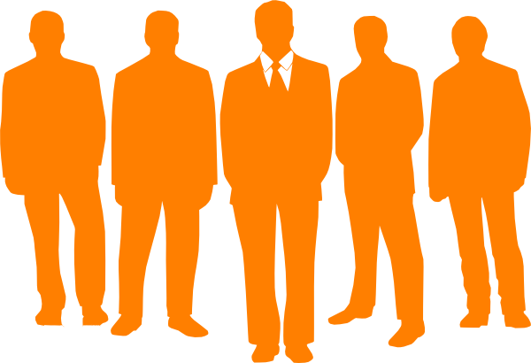 Men In Orange Clip Art - Information Security Employee (600x410)