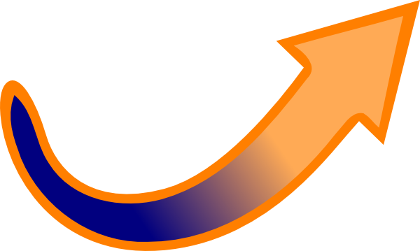 Blue Orange Arrow Clip Art At Clkercom - Blue And Orange Arrow (600x359)