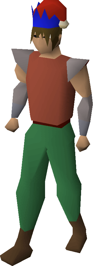 Wise Old Man's Santa Hat - Runescape Blue Party Hat (320x907)