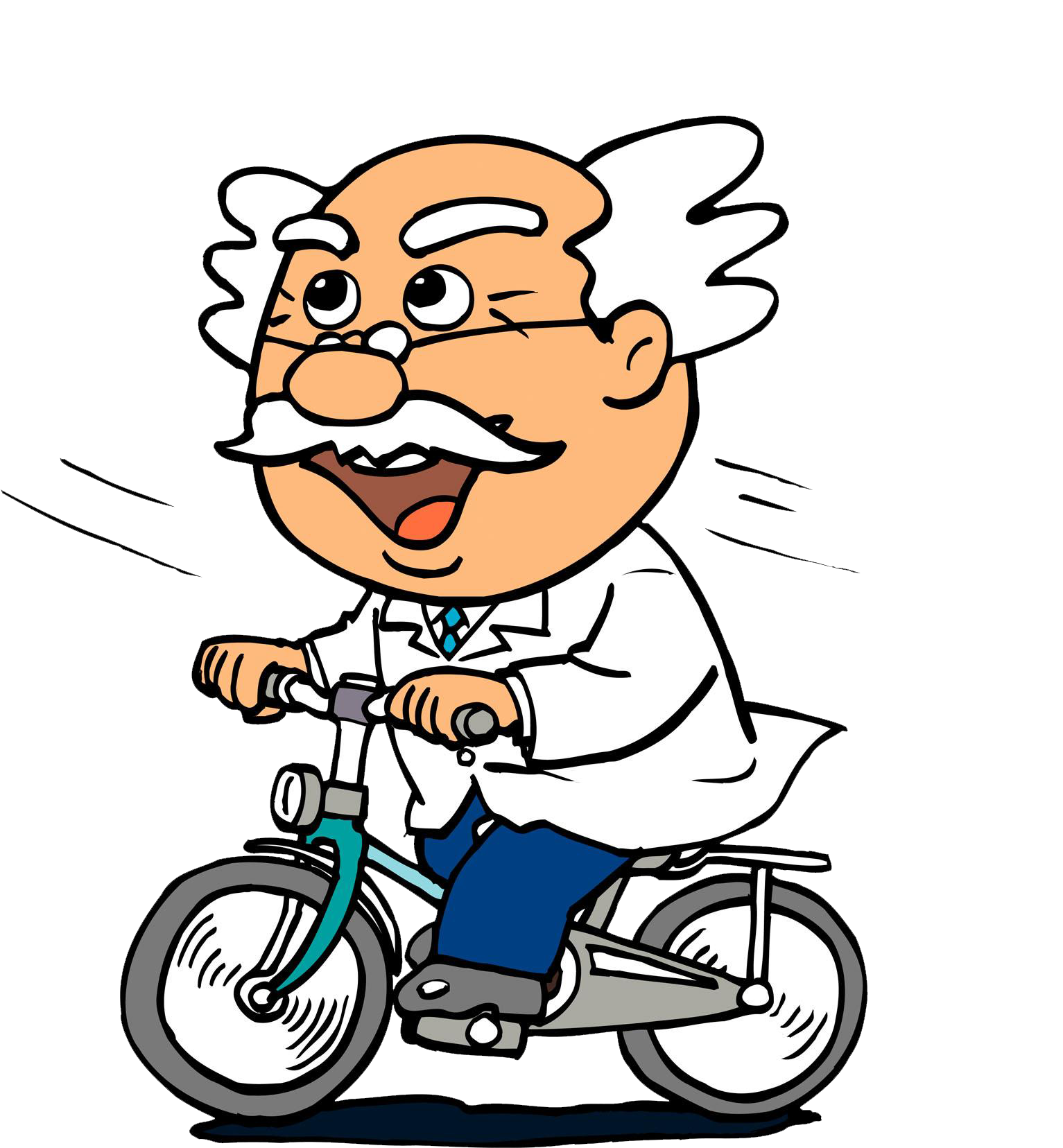 Bicycle Cycling Cartoon Illustration - Man On Abike (1869x1869)