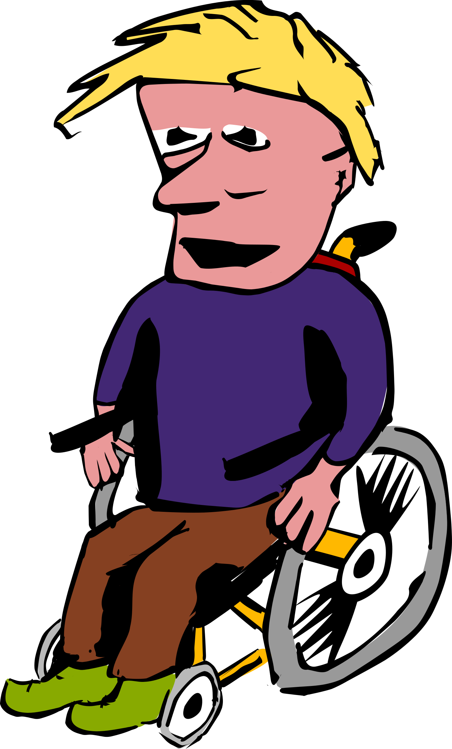 Man In Wheelchair - Orang Di Kursi Roda Animasi (1450x2400)