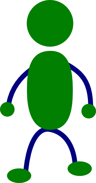 Standing Stick Man Clip Art - Stick Figure (312x593)