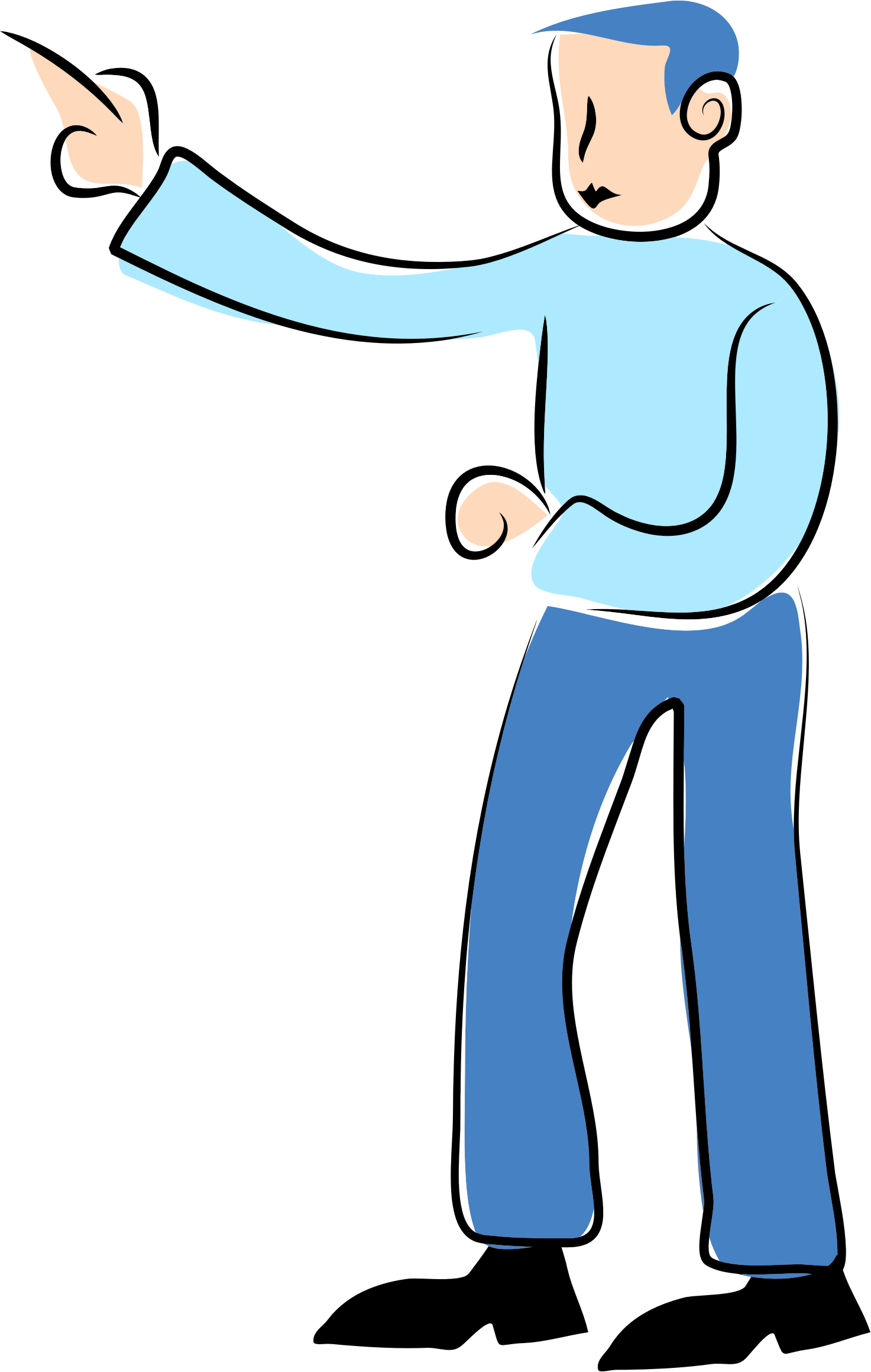 Clipart - Person Pointing Clipart Transparent (1473x2320)