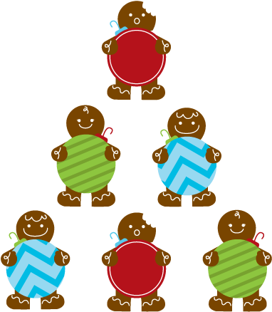 Gingerbread Men Wall Decal - Wall Decal (660x500)