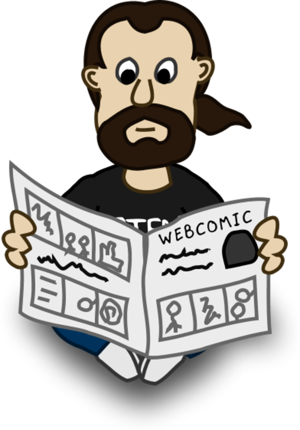 Man Reading Newspaper Cartoon - Best Gift - Comic Characters Newspaper Hoodie/t-shirt/mug (600x859)