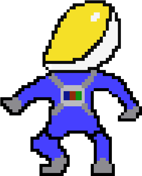 Spaceman Pixel - Dancing Banana (690x830)