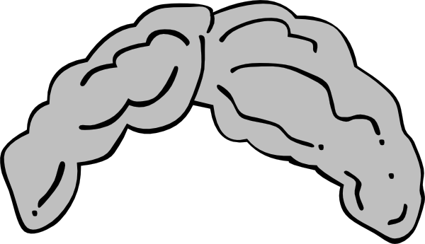 Gray Hair Wig Clip Art - Gray Hair Clipart (600x345)