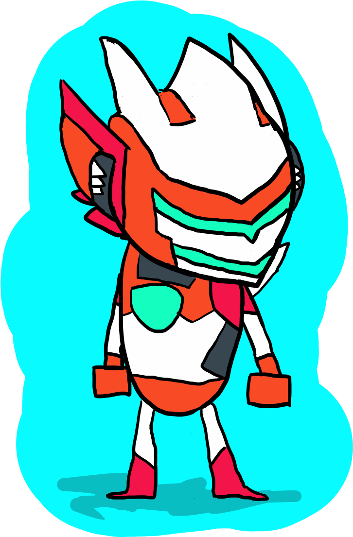 This Little Spaceman Met A Blue Mammoth - Orion Brawhalla Fan Art (734x1109)