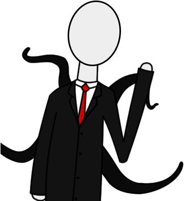 Slender Man Clipart Cute - Slender .png (604x453)