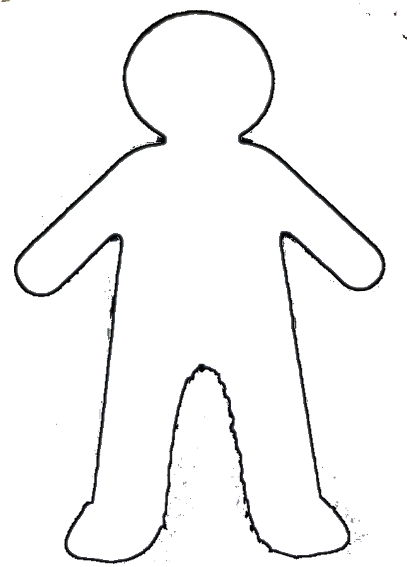 Boy Outline Template - Girl And Boy Template (576x803)
