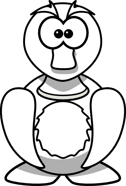 Duck Outline Clip Art - Clip Art (402x593)