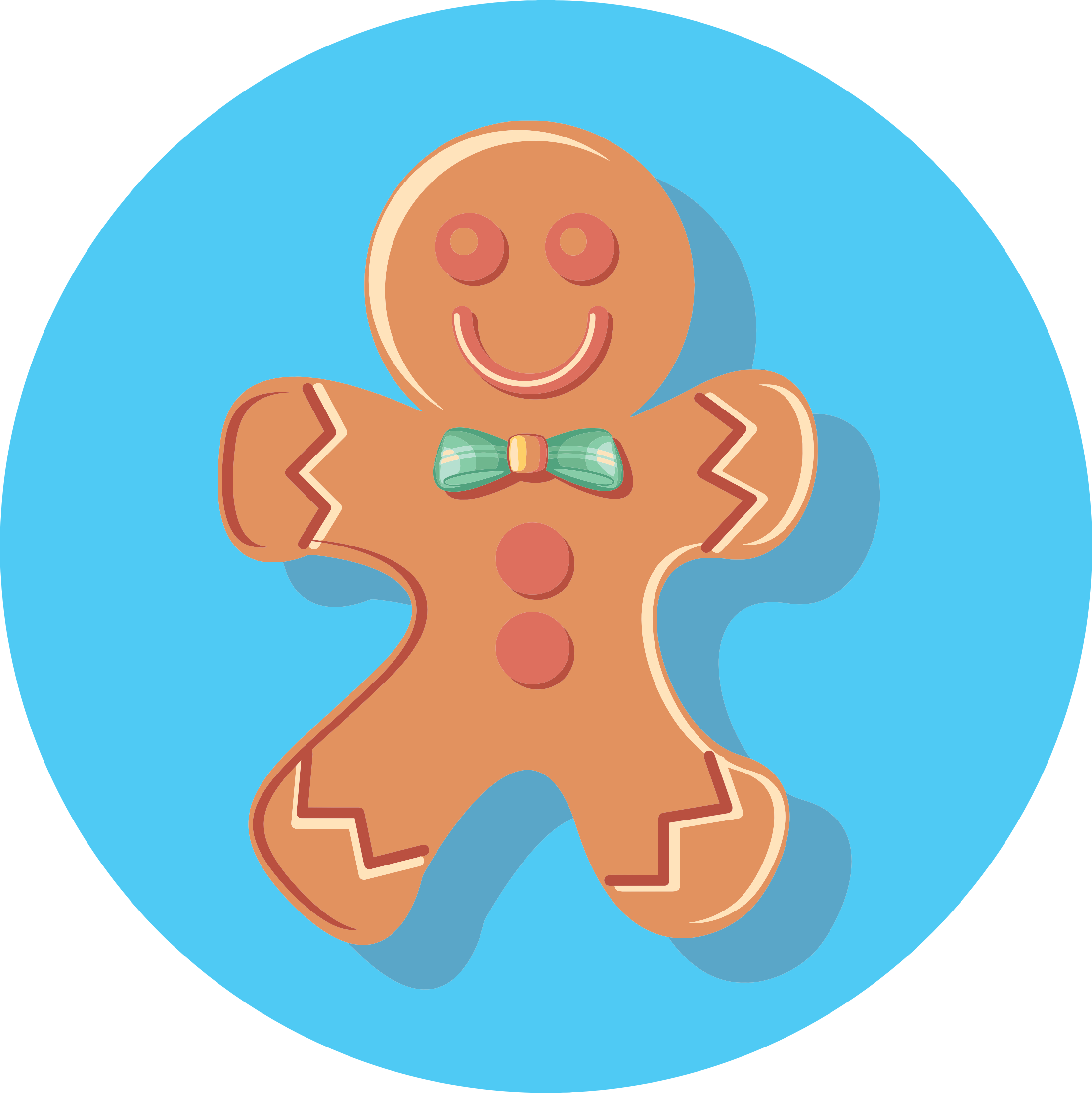 Gingerbread Man Icon Clipart - Gingerbread Man Icon (2209x2210)