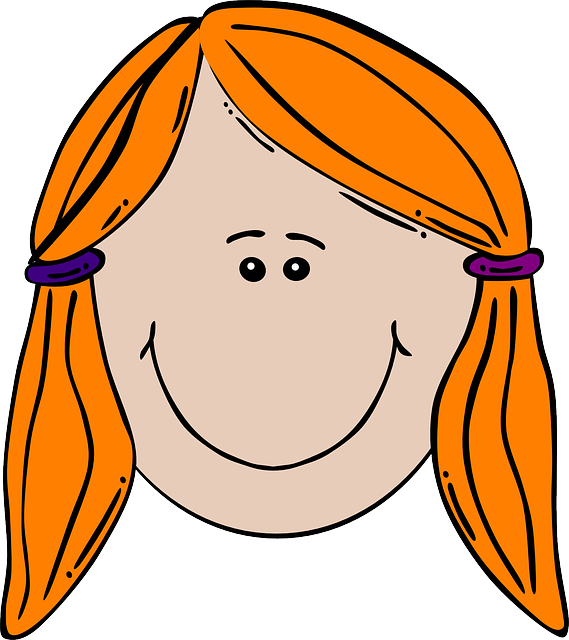 Ginger Girl Clip Art - Chewing Gum Cartoon Gif (569x640)