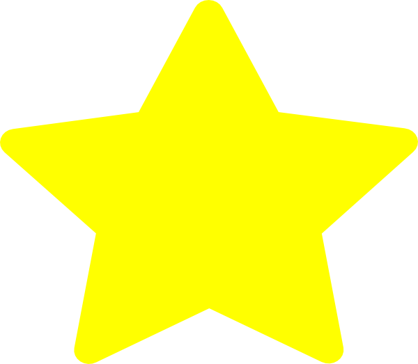 Large Yellow Star Clip Art - Gold Star Icon Png Transparent (600x523)