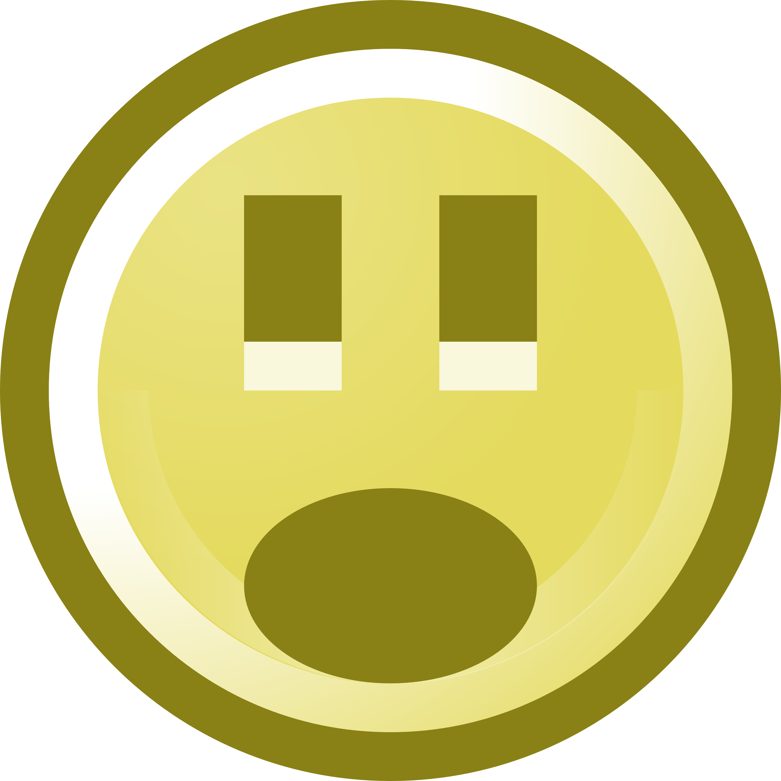 Free Shocked Smiley Face Clip Art Illustration - Portrait Of A Man (3200x3200)