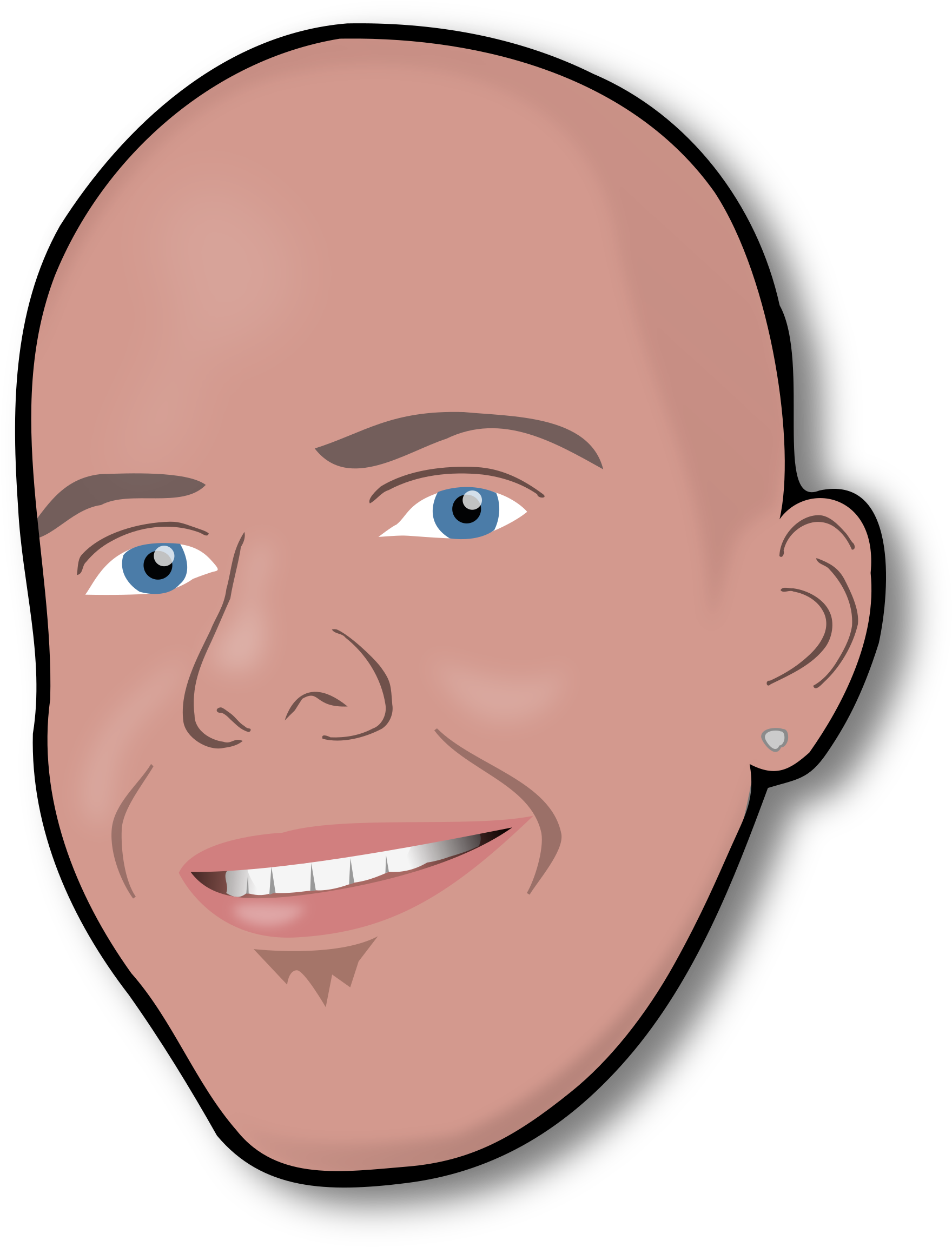 Rejon Smiling Head - Head Clip Art (2400x2400)