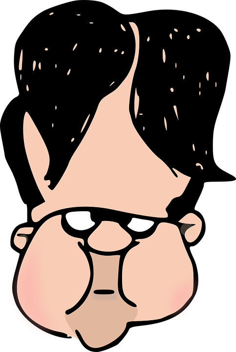 Large Man Head Cartoon Clip Art At Clkercom Vector - Big Head Clip Art (500x745)