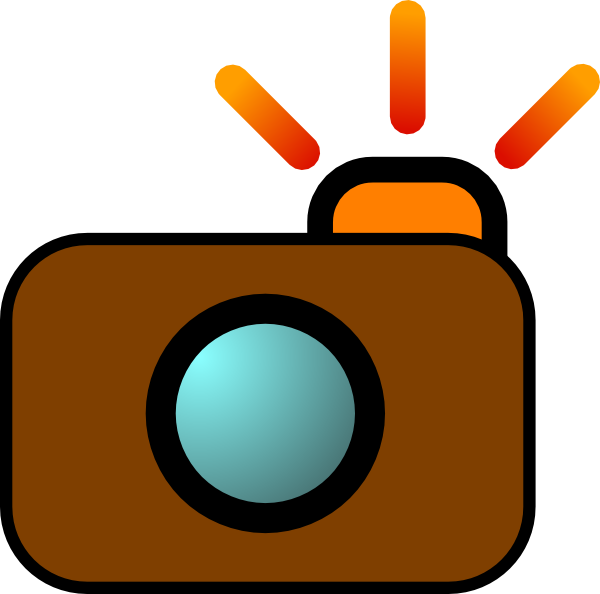 Brown Camera Clip Art (600x594)