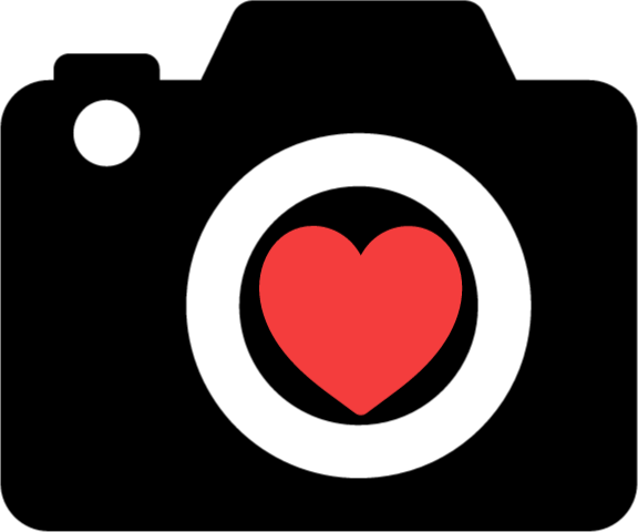 Free Download Heart Brings Us All Together - Camera Logo With Heart (576x480)