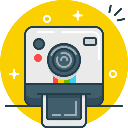 Camera, Video, Instagram, Photo, Photograph, Polaroid, - 128 X 128 Icons (512x512)