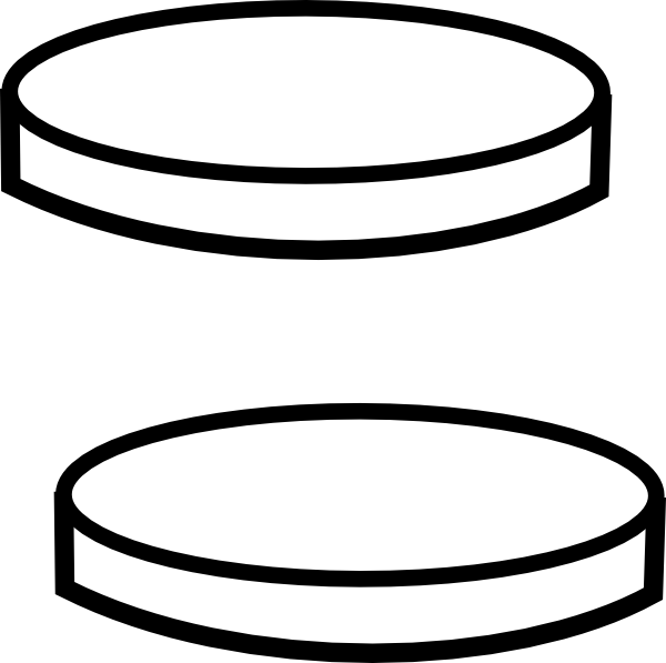 Coin Vector Black And White (600x597)